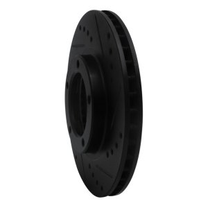 Toyota Tacoma Brake Rotor (1) - Front Right - R1 Concepts - Drilled & Slotted - Black - `95-`04